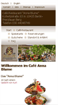 Mobile Screenshot of cafe-anna-blume.de