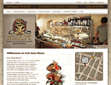 Tablet Screenshot of cafe-anna-blume.de